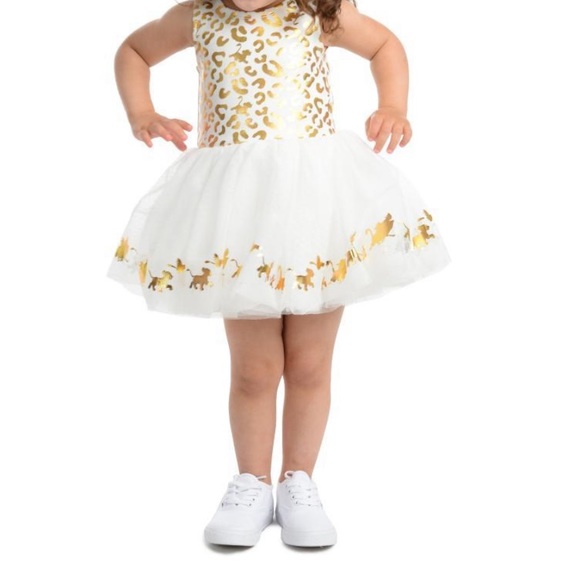 Pippa & Julie Other - PIPPA & JULIE LION LING GOLD PRINT DRESS